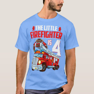 Camiseta Caminhão-Fogo de Festa de aniversário de Bombeiro