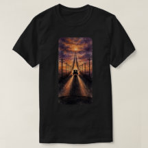 Caminhão Funerário no Pôr do Sol T-Shirt