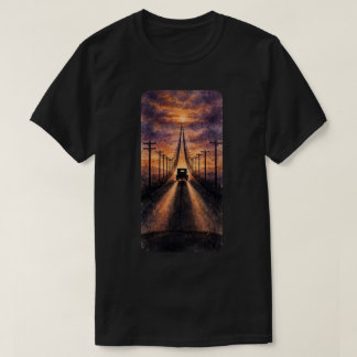 Camiseta Caminhão Funerário no Pôr do Sol T-Shirt