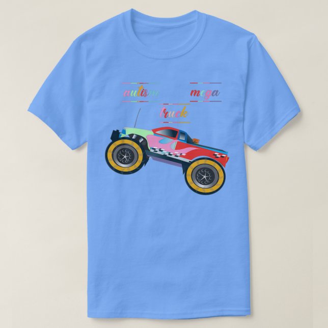 Camiseta caminhão mega autismo clássico (Frente do Design)