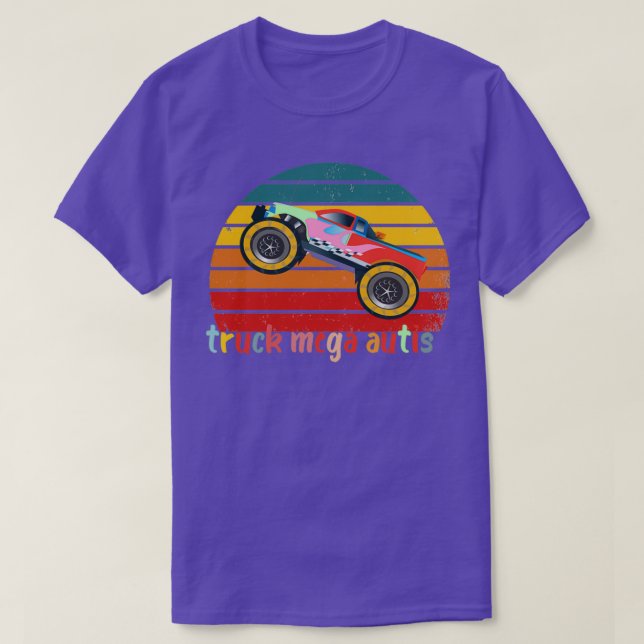 Camiseta caminhão mega autismo clássico 1 (Frente do Design)