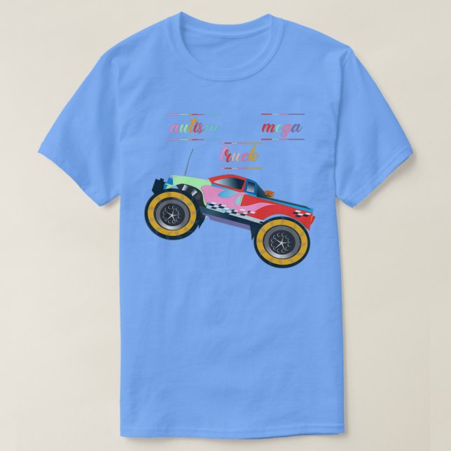 Camiseta caminhão mega autismo clássico 4 (Frente do Design)