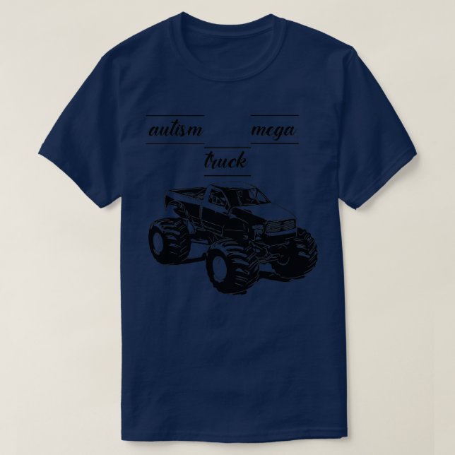 Camiseta caminhão mega autismo clássico T (Frente do Design)