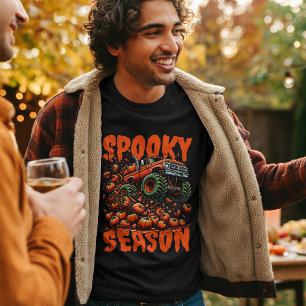 Camiseta Caminhão Monstro da Temporada Assustadora – Abóbor