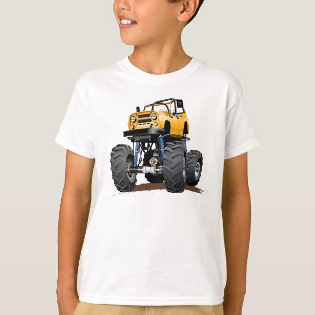 Camiseta Caminhão monstro de cartum (Frente)