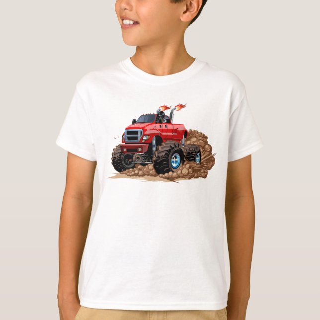 Camiseta Caminhão monstro de cartum (Frente)