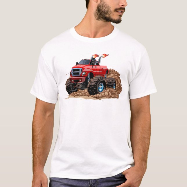 Camiseta Caminhão monstro de cartum (Frente)