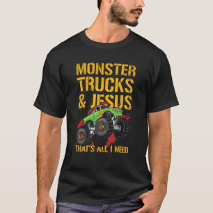 Camiseta Caminhão Monstro De Corrida Para Um Caminhão Monst