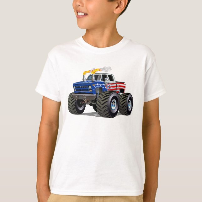 Camiseta Caminhão monstro de desenho animado (Frente)
