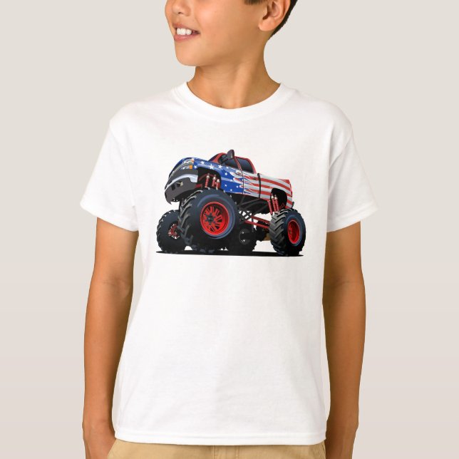 Camiseta Caminhão monstro de desenho animado (Frente)