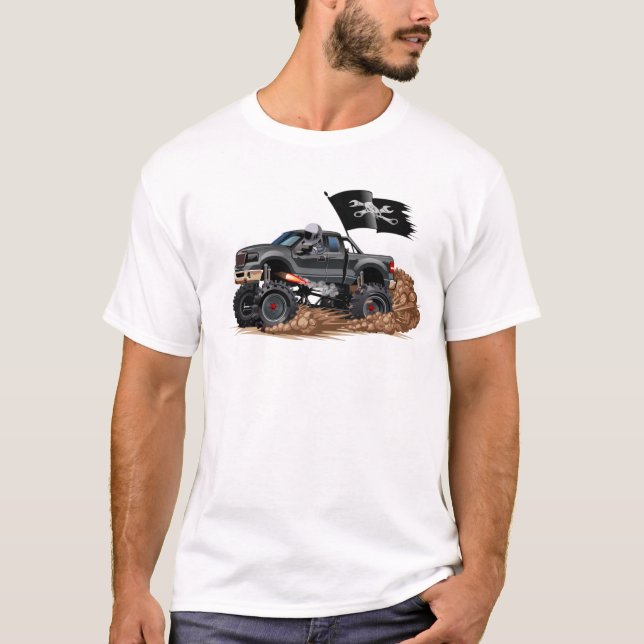 Camiseta Caminhão monstro de desenho animado (Frente)
