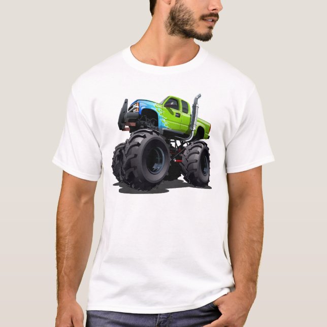 Camiseta Caminhão monstro de desenho animado (Frente)