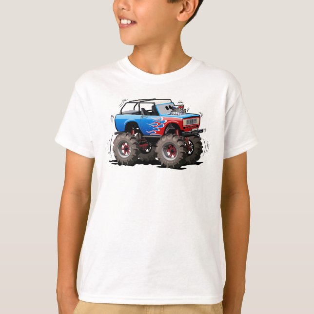 Camiseta Caminhão monstro de desenho animado (Frente)