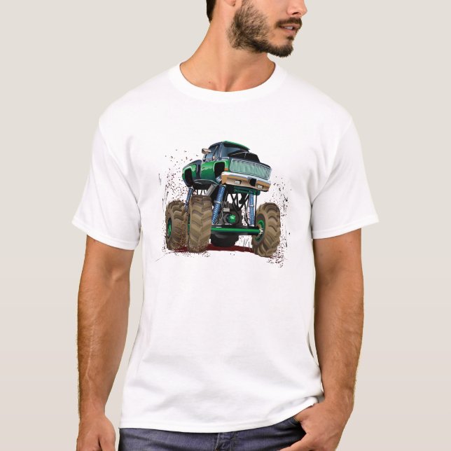 Camiseta Caminhão monstro de desenho animado (Frente)