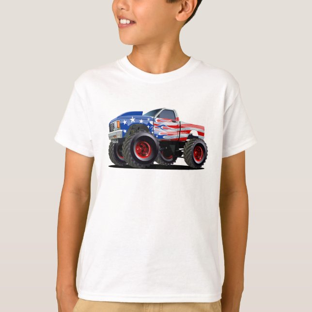 Camiseta Caminhão monstro de desenho animado (Frente)