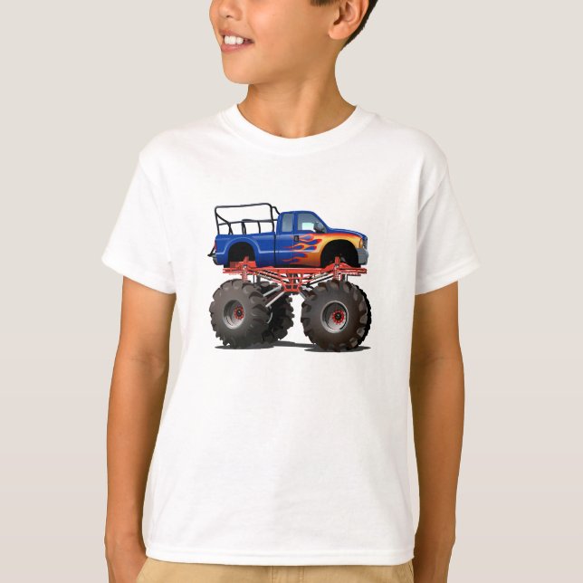 Camiseta Caminhão monstro de desenho animado (Frente)