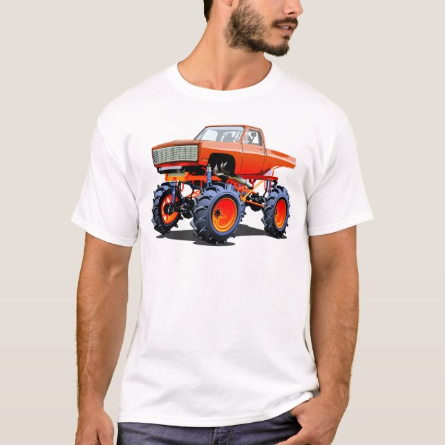 Camiseta Caminhão monstro de desenho animado (Frente)
