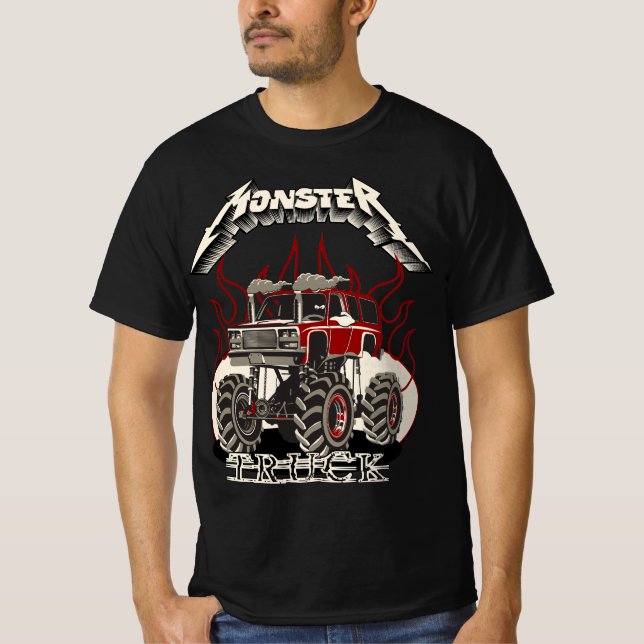 Camiseta Caminhão monstro de desenho animado (Frente)