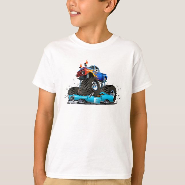 Camiseta Caminhão monstro de desenho animado (Frente)