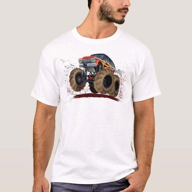 Camiseta Caminhão monstro de desenho animado (Frente)