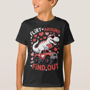 Camiseta Caminhão Monstro Dinossauro do Dia dos Namorados F