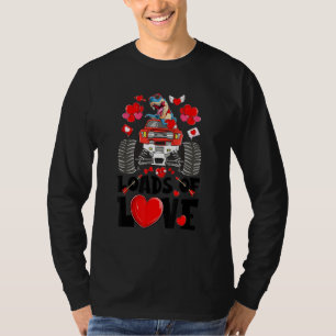 Camiseta Caminhão Monstro do Dinossauro Carga de Amor T Rex