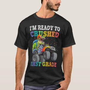 Camiseta Caminhão Monstro do Dinossauro Estou Pronto Para E