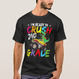 Camiseta Caminhão Monstro Do Dinossauro Pronto Para Esmagar