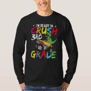 Camiseta Caminhão Monstro Do Dinossauro Pronto Para Esmagar
