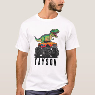 Camiseta Caminhão Monstro do Dinossauro T-Rex