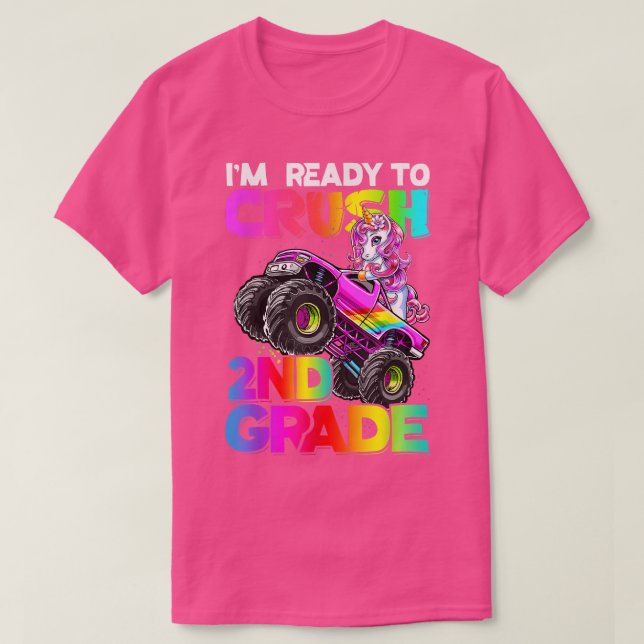 Camiseta Caminhão Monstro do Grau de segundo de Esmagamento (Frente do Design)