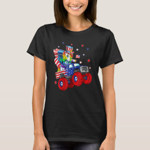 Camiseta Caminhão Monstro do Unicórnio 4 De Julho Meninos