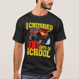 Camiseta Caminhão Monstro Esmagado 100 Dias de Escola Profe