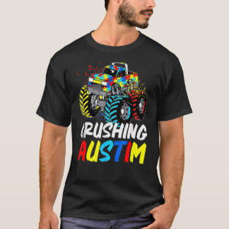 Camiseta Caminhão Monstro Esmagando Conscientização sobre A