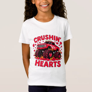 Camiseta Caminhão Monstro Esmagando Corações Dia dos Namora