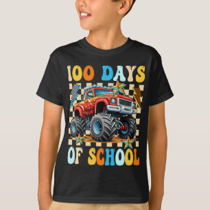 Camiseta Caminhão Monstro Feliz 100 Dias De Escola