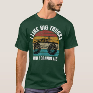 Camiseta Caminhão Monstro Gosto De Caminhões Grandes E Não
