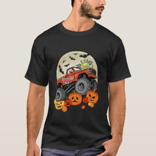 Camiseta Caminhão Monstro Halloween Fantasma Abóbora Assust