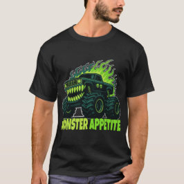 Camiseta Caminhão Monstro Horror Chama - Criatura Agressiva