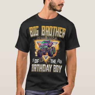 Camiseta Caminhão Monstro Irmão Mais Velho Do Menino Do Ani