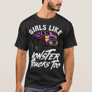 Camiseta Caminhão Monstro legal Para Mulheres Movimentas Ro