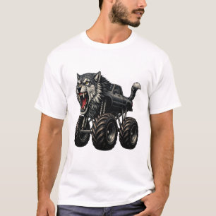 Camiseta Caminhão Monstro Lobo Selvagem