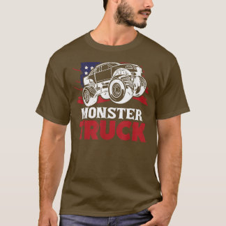 Camiseta Caminhão Monstro Patriótico com a América