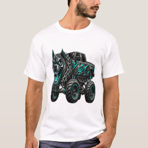 Camiseta Caminhão Monstro Pitbull Feroz