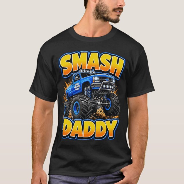 Camiseta Caminhão Monstro Smash Daddy do Dia dos Pais  (Frente)