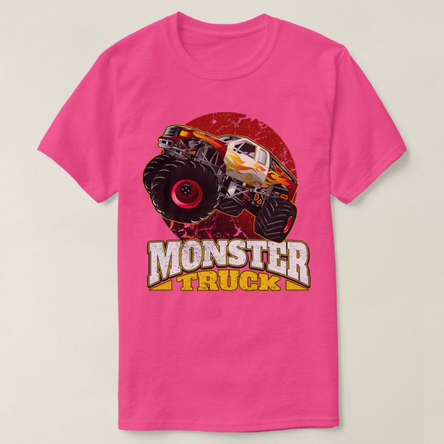 Camiseta Caminhão monstro sobredimensionado (Frente do Design)