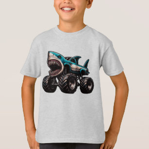 Camiseta Caminhão Monstro Tubarão 