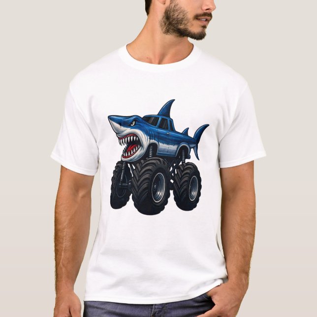 Camiseta Caminhão Monstro Tubarão Mako (Frente)