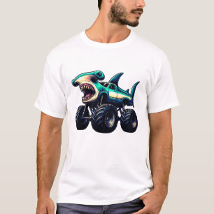 Camiseta Caminhão Monstro Tubarão-Martelo