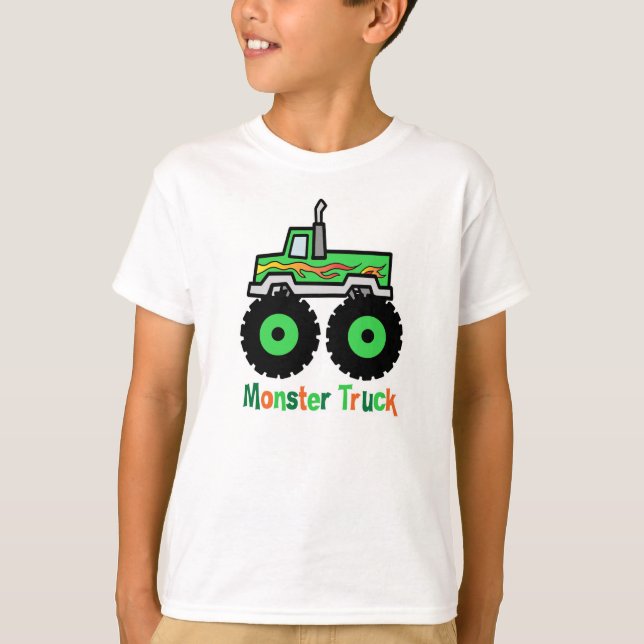 Camiseta Caminhão Monstro Verde (Frente)
